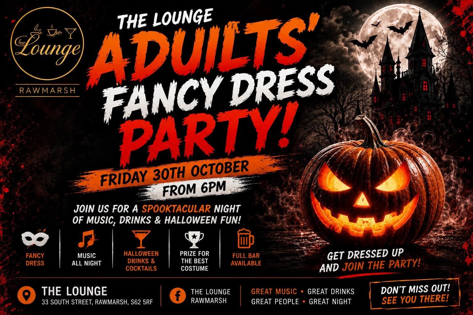 Adult Fancy Dress Party at The Lounge